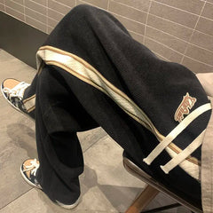 HEARUJOY - Corduroy Pants Men Spring and Summer Loose Straight Wide-leg Sports Pants 2025 New Trendy Men Casual Trousers Thin Section