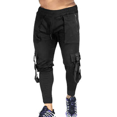 Hearujoy Techwear Cargo Pants Men Harajuku Cargo Trousers Male Hip Hop Loose Casual Streetwear Japanese Men Clothing Ribbon