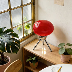 YICKYUE - Bauhaus Mid-Century Glass Mushroom Table Lamp Nordic Ins Girls Style Retro Modern Bedroom Bedside Ambient Decor Light