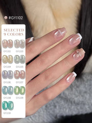 YICKYUE - 12ml Monet's Garden Cat Eye Gel Polish 9 Colors Holographic Magnetic UV Gel Soak Off for Elegant Daily Nail Art Manicure