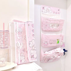YICKYUE - Cute Hanging Storage Bag No-Drill Large Capacity Dormitory Bedroom Living Room Storage For Miscellaneous Items Hanging Basket