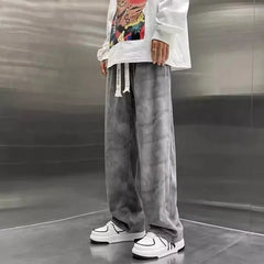 HEARUJOY - Tie-dye Men's Sweatpants Deals Elegant Trend Comfortable New in Casual Y2k Cool Clearance Sale Draped Trousers Male Sports Pants
