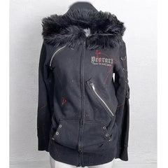 Hearujoy Winter High Street vintage Plush sweatshirt Women y2k Goth Harajuku Fashion Street zipper hoodie couple casual loose coat