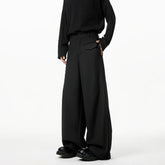 HEARUJOY - Khaki Black Suit Pants Men Fashion Society Mens Dress Pants Korean Loose Wide Leg Pants Mens Office Formal Trousers M-3XL