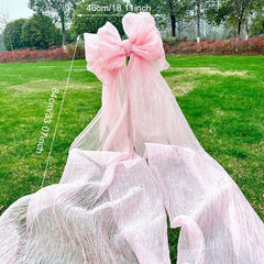 YICKYUE - Runtow Big Pink Bow Cloth Pendant ,Wedding Party Background Decor, Birthday Bridal Shower Chair Ornaments,Baby Shower