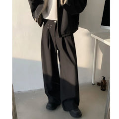 HEARUJOY - Suit Pants Men Society Mens Black Dress Pants Korean Loose Casual Wide Leg Pants Mens Office Formal Trousers Plus Size 5XL