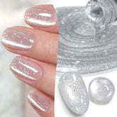 YICKYUE - 10ml Sliver Bubbly Cat Magnetic Gel Polish Blue Crystal Shining Glitter UV LED Soak Off Nail Art Salon At Home