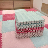 YICKYUE - Soft Plush Children's Mat Baby Toys Eva Foam Puzzle Carpet Warm Children Play Mats Interlocking Rugs Infant Carpet 30*30*1cm