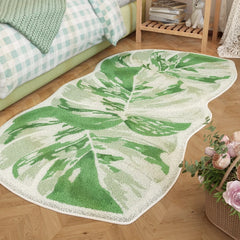 YICKYUE - Fresh Style Living Room Decoration Green Carpet Thicken Plush Rugs for Bedroom Irregular Shapes Rugs for Bedroom Fluffy Soft Rug