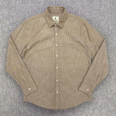 HEARUJOY - Summer Men's Cotton Linen Shirts With Chest Pocket Sold Color Harajuku Blend Simple Long Sleeved Loose Oversized Casual Shirt