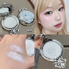 YICKYUE - Monochrome Highlighter Champagne Gold Glitter Brighten Shiny Eye Makeup Diamond Shimmer Eyeshadow Palette Contouring