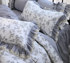 YICKYUE - 1 Piece Pillowcase Elegant Ruffle Lace Body Pillow Cover Home Textile Pillow Cover Print Bedding Throw Pillows Pillowcases