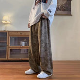 HEARUJOY - Flowers Baggy Male Trousers Original Clothing New in Big Size Aesthetic Streetwear Vintage Fashion Men's Casual Straight Pants