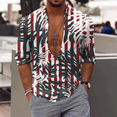 HEARUJOY - Regular Cuff Men'S Vintage Shirt Men Long Sleeve Winter Casual Printed Shirts Fashion Top Blouse Shirts Roupas Masculinas