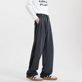 HEARUJOY - Grey Suit Pants Men Fashion Society Mens Black Dress Pants Korean Loose Casual Wide Leg Pants Mens Office Formal Trousers M-3XL