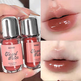 YICKYUE - 8 Color Glass Water Light Mirror Lip Gloss Lipstick Waterproof and Moisturizing Easy To Colors Nude Pink Daily Korean Lip Makeup