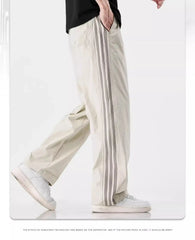 HEARUJOY - Ice Silk Men's Summer Lightweight Loose Straight Trousers Quick Dry Casual Pants