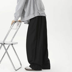 HEARUJOY - Black Suit Pants Men Oversized Fashion Society Mens Dress Pants Korean Loose Casual Wide Leg Pants Mens Office Formal Trousers