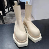 Hearujoy Chelsea Boots Women Shoes Thick Sole Platform Leather Ankle Boots Casual Knight Shoe New Designer Shoes for Men Motorcycle Boots