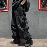 Hearujoy Techwear Cargo Pants for Men Black Trousers Male Jogging Korean Casual Japanese Streetwear Hip Hop Safari Style Pocket