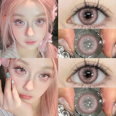 YICKYUE - 1Pair Natural Colored Eyes Lenses Green Lenses Contacts Lens Beauty Pupils with Graduation Contact Korean Lenses Make Up