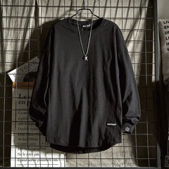 HEARUJOY - Long-sleeved T-shirt Men's Pure Cotton Heavy Round Neck Top Autumn and Winter Base Shirt Sweater Men's Spring and Autumn Style