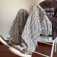 HEARUJOY - Summer Straight Chino Corduroy Men's Spring New Fashion Retro Sports Pants Loose Wide-legged Casual