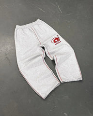 Hearujoy Baggy pants high waisted Y2k Korean version fashionable couple straight leg pants sports pan and minimalist striped casual pants