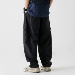 Hearujoy Techwear Parachute Pants for Men Summer Outdoor Waterproof Tactical Cargo Trousers Male Korean Streetwear Loose Casual