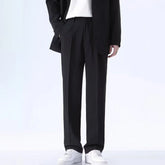 HEARUJOY - Summer New Men's Solid Color Thin Straight Trousers Fashion Trend Casual Simple Loose All-match Breathable Men's Bottoms