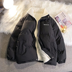 HEARUJOY - Letter Graphic Oversized Men Women Parka Fashion Streetwear Male Female Fleece Thicken Winter Jacket New Women's Clothing