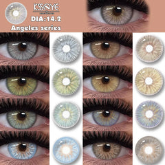 YICKYUE - 1pair High Quality Colorld Contact Lenses With Degree for Eyes Angeles Series Purple Contact Lenses 14.2mm Korean Lenses