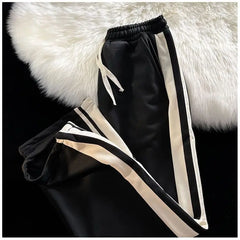 HEARUJOY - Durable Non-Pilling Non-Fading Long-Wearing Striped Sports Men's Loose Straight-Leg