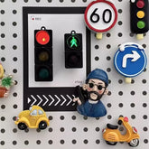 YICKYUE - Glowing Magnetic Fridge Stickers Light Traffic Light Luminous Light Box Creative Refrigerator Sticker Magnets Home Decor Gifts