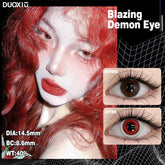 YICKYUE - 2PCS Cosplay Red Colorld Contact Lenses for Halloween White Lenses Spider Web Anime Accessories for Party Fast Shipping
