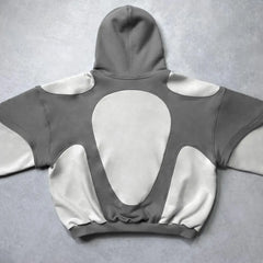 Hearujoy Y2K New Retro Harajuku Embroidered Hoodie Color blocked Design Trendy Sportswear Street Hip Hop Punk Versatile Loose Street Wear