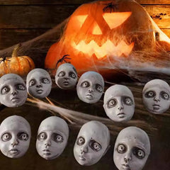 YICKYUE - Halloween Party Plastic Scary Head Horror Set DIY Creepy Baby Head Horror Haunted House Doll Halloween Creepy Head Props
