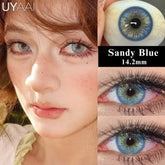 YICKYUE - NEW Color Contact Beauty Blue Lenses Big Eyes Makeup Gray Lense Beauty Pupils Cosmetic Colored Lenses Colorcon For Party