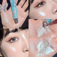 YICKYUE - Diamond Glitter Highlighter Cream Liquid Makeup Face Contour Glow Body Shimmer Sparkling Illuminating Highlight for All Skin
