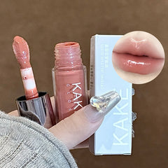 YICKYUE - Mirror Liquid Lipstick Moisturizing Jelly Brown Water Light Lip Glaze Sexy Lip Gloss Long Lasting Nude Lip Tint Makeup Cosmetics
