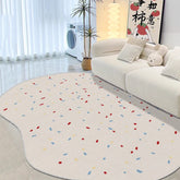 YICKYUE - Cream Style Carpets for Living Room Irregular Shapes Bedroom Decor Carpet Thick Plush Lounge Floor Mat Cloakroom Fluffy Soft Rug