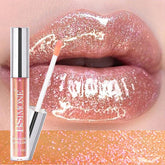YICKYUE - 6 Colors Glitter Shimmer Lip Gloss Moisturizing Tinted Fuller Effect Diamond Liquid Lipstick Makeup Sexy Lip Care Gifts