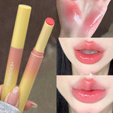 YICKYUE - Clear Water Light Solid Lip Gloss Jelly Watery Pink Lipstick Pencil Moisturising Mirror Shimmer Korean Lips Makeup Cosmetics