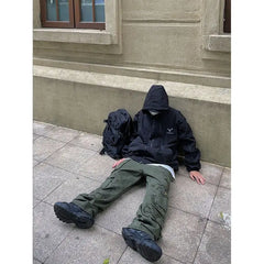 Hearujoy Multi Pocket Casual Straight Loose Cargo Pants Men Harajuku Hip Hop Popular Simple Joggers Men Streetwear Pants