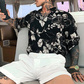 Hearujoy Men Fashion Clothing Summer High Quality Floral Retro Casual Hawaiian Flower Shirt Slim Fit Beach Short Sleeve Shirt Unisex