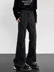 HEARUJOY - American High Street Workwear Pants Men's Straight Leg Bell Bot Faionable Deconstructed ape Trendy Brand CleanFit