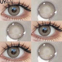 YICKYUE - Colored Contact Makeup Natural Brown Eye Lenses Lovesick Series Cosmetics Gray Lenses Woman Makeup Green Beauty Contacts