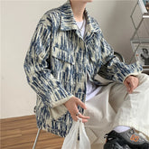 HEARUJOY - Vintage Denim Jacket Men's Single-breasted Lapel Denim Jackets Fashion Casual Coat Spring Autumn Male Overcoat