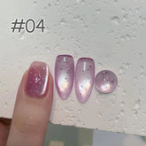 YICKYUE - 1-16pcs TC Summer Popular Refreshing Colorful Bubble Water Cat Eye Gel Nail Polish Super Glitter Glass Bead Nail Salon Nail Art