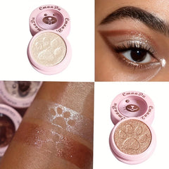 YICKYUE - 2PCS/Set Long-Lasting Shining Eyeshadow Pearlescent Shimmer Eye Shadow Highlighter Beautiful Eye Brightening Makeup